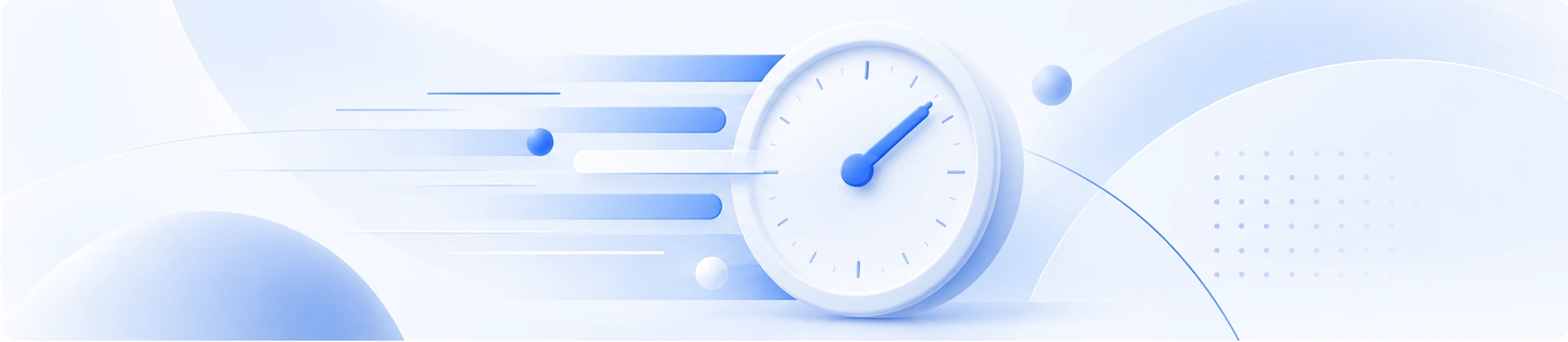 A clock representing time saved